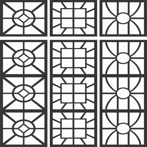 طرح الگوهای گل صفحه طراحی - floral screen patterns design 95 - برای دستگاه CNC چوب و لیزر (سی ان سی)