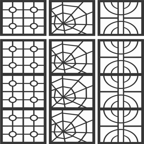 طرح الگوهای گل صفحه طراحی - floral screen patterns design 96 - برای دستگاه CNC چوب و لیزر (سی ان سی)