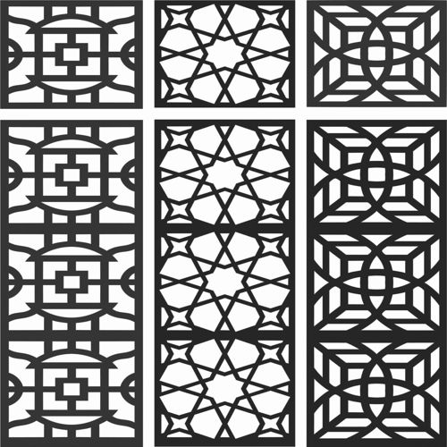 طرح الگوهای گل صفحه طراحی - floral screen patterns design 100 - برای دستگاه CNC چوب و لیزر (سی ان سی)