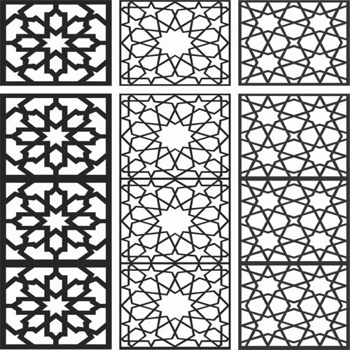 طرح الگوهای گل صفحه طراحی - floral screen patterns design 103 - برای دستگاه CNC چوب و لیزر (سی ان سی)