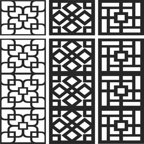طرح الگوهای صفحه گلدار طراحی - floral screen patterns design 104 - برای دستگاه CNC چوب و لیزر (سی ان سی)