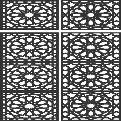 طرح الگوهای گل صفحه طراحی - floral screen patterns design 117 - برای دستگاه CNC چوب و لیزر (سی ان سی)