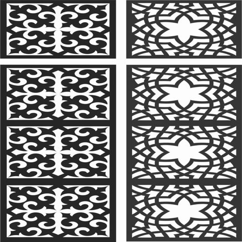 طرح الگوهای صفحه گلدار طراحی 0 - floral screen patterns design 120 - برای دستگاه CNC چوب و لیزر (سی ان سی)