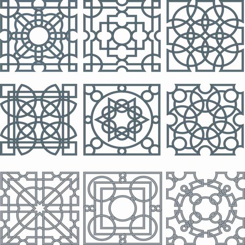 طرح الگوهای صفحه گلدار طراحی - floral screen patterns design 130 - برای دستگاه CNC چوب و لیزر (سی ان سی)