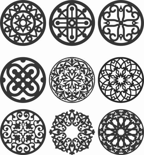 طرح الگوهای صفحه گلدار طراحی - floral screen patterns design 132 - برای دستگاه CNC چوب و لیزر (سی ان سی)