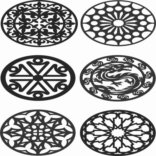 طرح الگوهای صفحه گلدار طراحی - floral screen patterns design 135 - برای دستگاه CNC چوب و لیزر (سی ان سی)