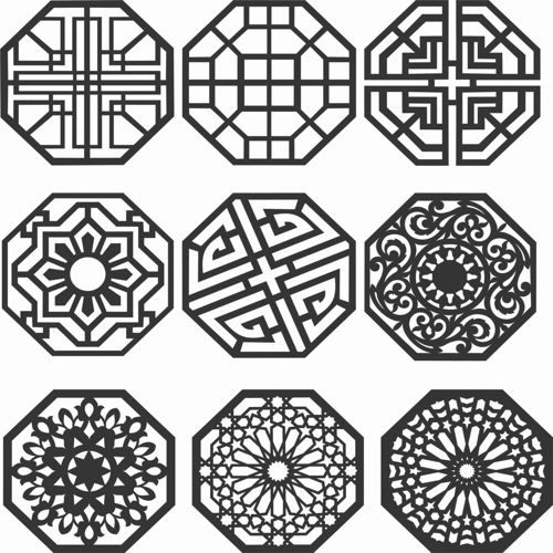 طرح الگوهای صفحه گلدار طراحی - floral screen patterns design 144 - برای دستگاه CNC چوب و لیزر (سی ان سی)
