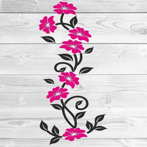 طرح دکور دیواری گلدار برای برش لیزری - floral wall decor for laser cutting ve - برای دستگاه CNC چوب و لیزر (سی ان سی)