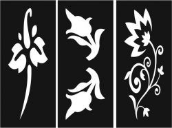 طرح تیغه‌های تزئینی گل‌دار برای برش لیزری cnc نیاز به پرداخت - flower decorated baffles for laser cut cnc - برای دستگاه CNC چوب و لیزر (سی ان سی)