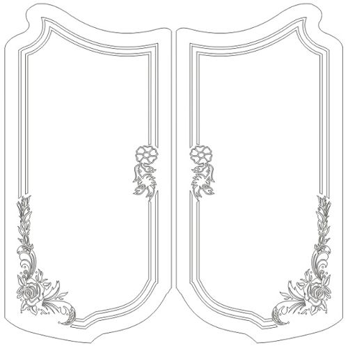 طرح گل مشبک - flower grille design - برای دستگاه CNC چوب و لیزر (سی ان سی)
