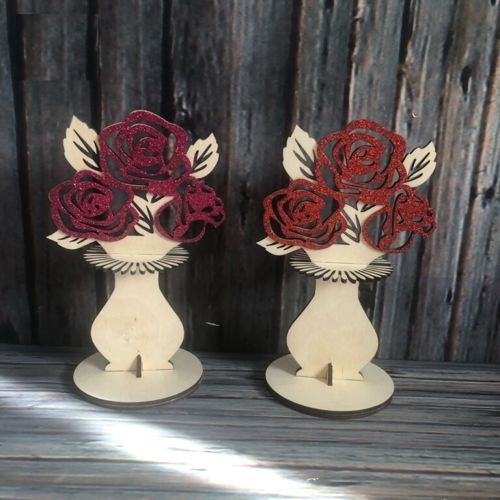 طرح جا دستمال گل برش لیزری - flower napkin holder laser cutting ve - برای دستگاه CNC چوب و لیزر (سی ان سی)