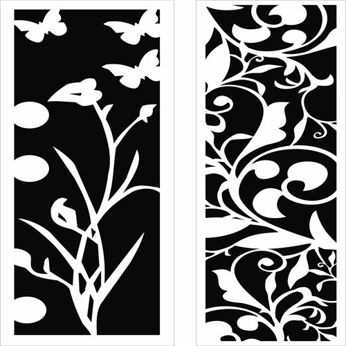 طرح برش لیزری گل درز - flower screen floral seamless for laser cutting - برای دستگاه CNC چوب و لیزر (سی ان سی)