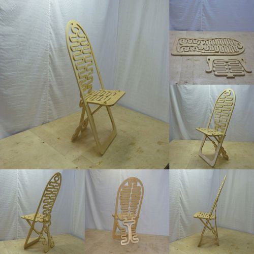 طرح صندلی تاشو طراحی - folding chair design ve - برای دستگاه CNC چوب و لیزر (سی ان سی)