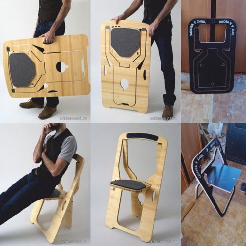 طرح نقاشی‌های صندلی تاشو برای برش لیزری - folding chair drawings for laser cutting - برای دستگاه CNC چوب و لیزر (سی ان سی)
