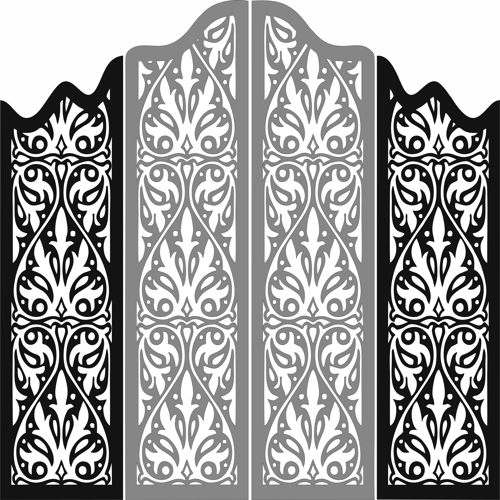 طرح صفحه نمایش چوبی تاشو برای برش لیزری - folding wooden screen for laser cutting - برای دستگاه CNC چوب و لیزر (سی ان سی)