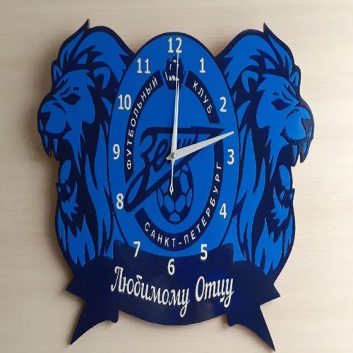 طرح باشگاه فوتبال زنیت ساعت - football club zenit clock ve - برای دستگاه CNC چوب و لیزر (سی ان سی)