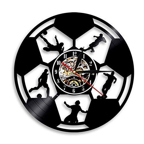 طرح football-wall-clock-sport-wall-clock-gift-for-soccer-lover-footballer-ve