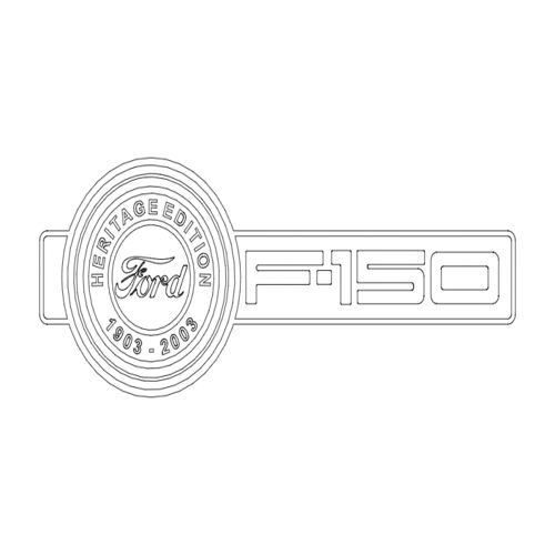 طرح فورد هریتیج لوگو - ford heritage logo - برای دستگاه CNC چوب و لیزر (سی ان سی)