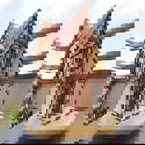 طرح تخته سه لا میلی متری آهنگری برای برش لیزری - forge house plywood 4mm for laser cut ve - برای دستگاه CNC چوب و لیزر (سی ان سی)