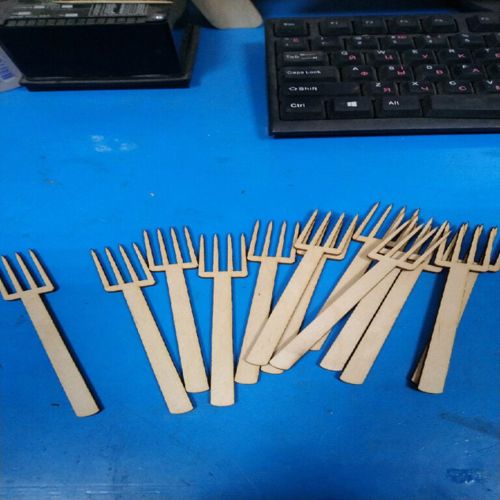 طرح چنگال برای برش لیزری - fork layout for laser cut ve - برای دستگاه CNC چوب و لیزر (سی ان سی)