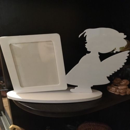 طرح قاب با فرشته برای برش لیزری - frame with angel for laser cutting ve - برای دستگاه CNC چوب و لیزر (سی ان سی)