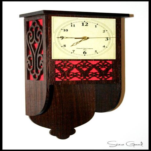 طرح ساعت فریم کاری - fretwork clock - برای دستگاه CNC چوب و لیزر (سی ان سی)