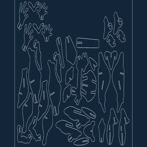 طرح قورباغه هنری اثر - frog art - برای دستگاه CNC چوب و لیزر (سی ان سی)