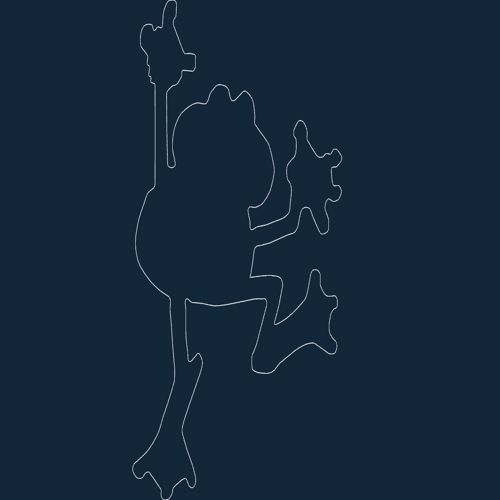 طرح قورباغه طرح - frog sketch - برای دستگاه CNC چوب و لیزر (سی ان سی)