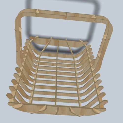 طرح سبد میوه میلی‌متری سایز - fruit basket 3mm - برای دستگاه CNC چوب و لیزر (سی ان سی)