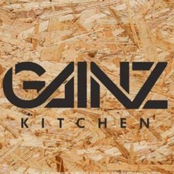 طرح لوگوی آشپزخانه سلامت گینز - gainz health kitchen logo - برای دستگاه CNC چوب و لیزر (سی ان سی)