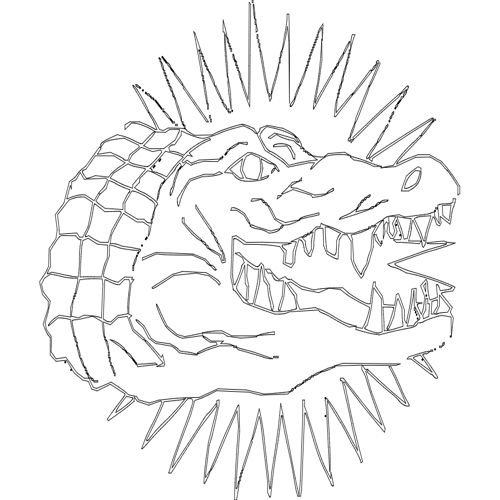 طرح گیتور فیس - gator face - برای دستگاه CNC چوب و لیزر (سی ان سی)