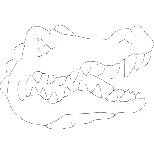 طرح گیتور سر آزاد - gator head - برای دستگاه CNC چوب و لیزر (سی ان سی)