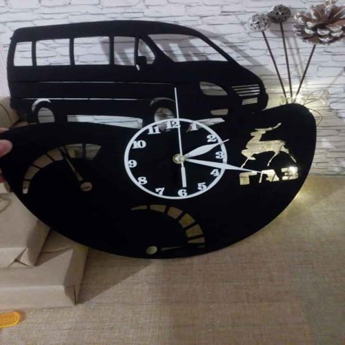 طرح ساعت گازلکا برای برش لیزری - gazelka clock for laser cutting ve - برای دستگاه CNC چوب و لیزر (سی ان سی)