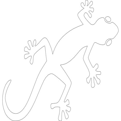 طرح مارمولک - gecko - برای دستگاه CNC چوب و لیزر (سی ان سی)