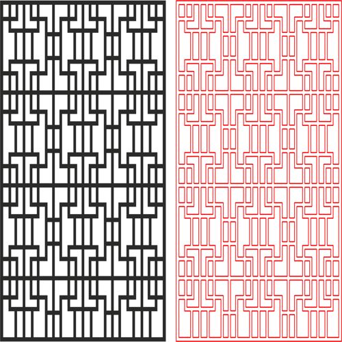 طرح هندسی قاب هنری الگو - geometric wireframe art pattern - برای دستگاه CNC چوب و لیزر (سی ان سی)