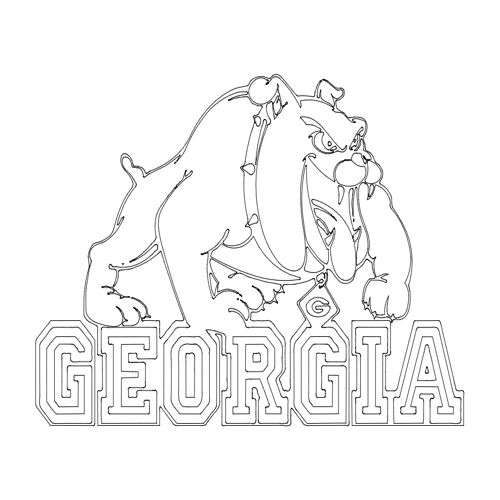 طرح لوگوی جورجیا بولداگ‌ها - georgia bulldogs logo - برای دستگاه CNC چوب و لیزر (سی ان سی)