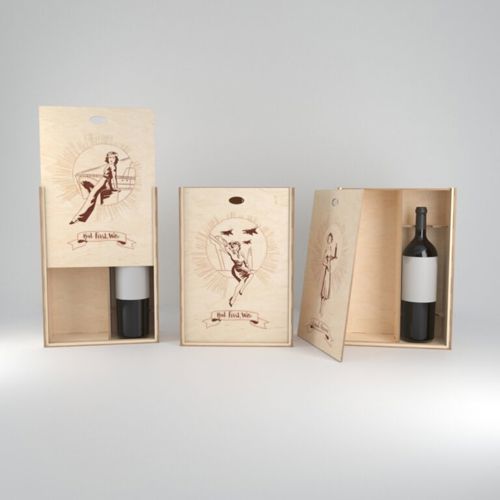 طرح هدیه مینی بار برای نوشابه برای برش لیزری - gift minibar for wine for laser cut ve - برای دستگاه CNC چوب و لیزر (سی ان سی)