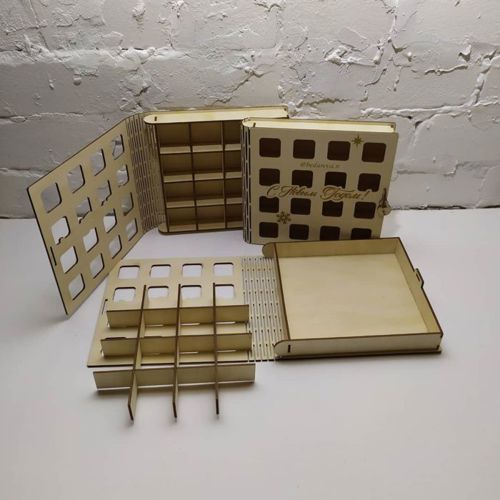 طرح جعبه هدیه نان زنجبیلی تزئین برای برش لیزری - gingerbread gift box decoration for laser cut - برای دستگاه CNC چوب و لیزر (سی ان سی)