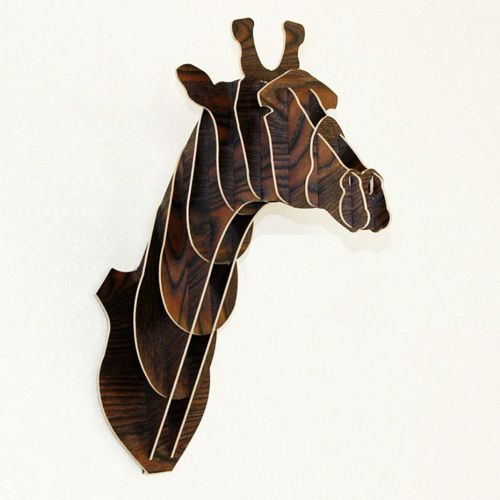 طرح سر زرافه برش لیزری دیواری - giraffe head wall mount laser cut - برای دستگاه CNC چوب و لیزر (سی ان سی)