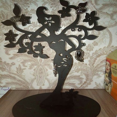 طرح پایه جواهرات دخترانه برای برش لیزری - girl jewelry standfor laser cut ve - برای دستگاه CNC چوب و لیزر (سی ان سی)