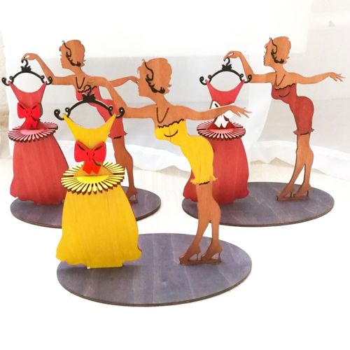 طرح جای دستمال دخترانه برای برش لیزری - girl napkin holder for laser cutting ve - برای دستگاه CNC چوب و لیزر (سی ان سی)
