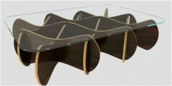 طرح میز شیشه ای ساخته شده از چوب مونتاژ شده برای برش لیزر cnc - glass table made of assembled wood for laser cut cnc - برای دستگاه CNC چوب و لیزر (سی ان سی)