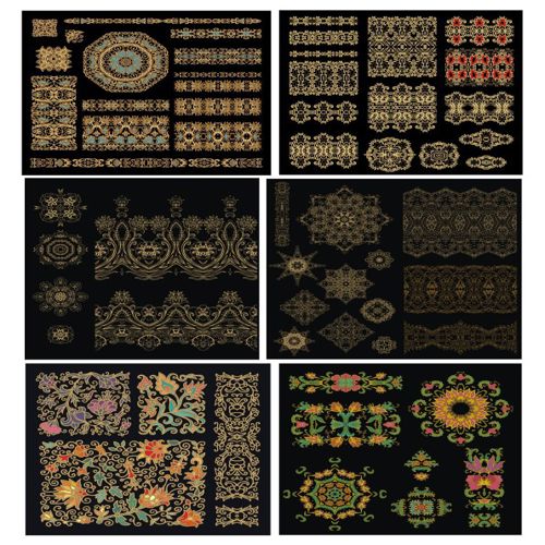 طرح ماندالای طلایی لوکس طراحی عناصر تزئین - golden mandala luxury design elements ornament ve - برای دستگاه CNC چوب و لیزر (سی ان سی)