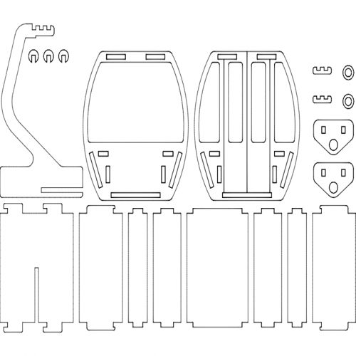طرح گوندولا سه‌بعدی پازل الگوی - gondola 3d puzzle pattern - برای دستگاه CNC چوب و لیزر (سی ان سی)