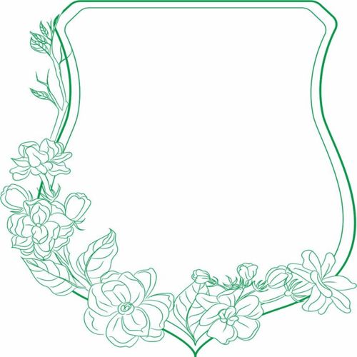طرح قاب زیبا با گل طرح برای برش لیزری - gorgeous frame with flowers layout for laser cutting ve - برای دستگاه CNC چوب و لیزر (سی ان سی)
