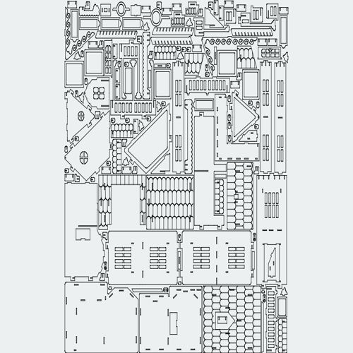 طرح خانه گوتیک - gothic house - برای دستگاه CNC چوب و لیزر (سی ان سی)