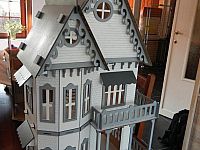 طرح قالب طرح برش لیزری خانه گوتیک - gothic house laser cut design template - برای دستگاه CNC چوب و لیزر (سی ان سی)