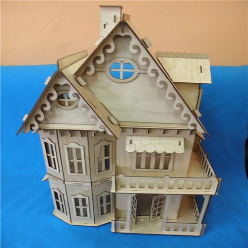 طرح خانه گوتیک مینی دو طبقه عروسک برای برش لیزری - gothic house mini two floor dollhouse for laser cut - برای دستگاه CNC چوب و لیزر (سی ان سی)