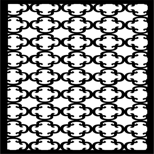 طرح گریل طراحی الگوی تزئین صفحه درز برای برش لیزری - grill design pattern decoration seamless screen for laser cut ve - برای دستگاه CNC چوب و لیزر (سی ان سی)
