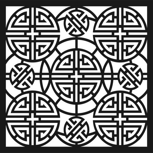 طرح گریل طرح صفحه طراحی دکوراسیون برای برش لیزری - grill design pattern screen design decoration for laser cutting ve - برای دستگاه CNC چوب و لیزر (سی ان سی)